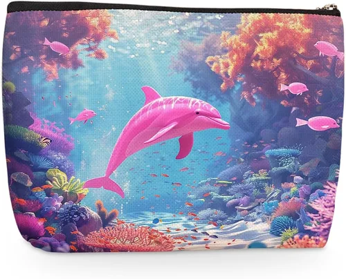 Miniatura 25 de Wenboco Bolsa de cosméticos con temática de ratón de dibujos animados para mujeres, cumpleaños, esta chica corre en aperitivos, bolsa de maquillaje