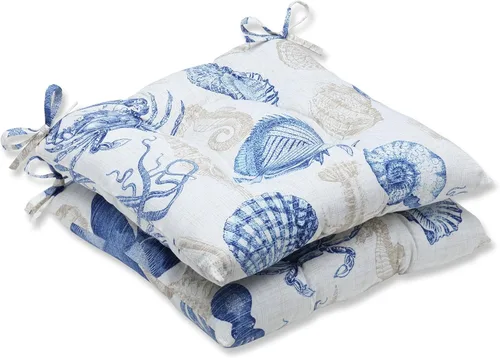 Miniatura 6 de Pillow Perfect Sealife Marine - Cojín para banco/columpio para exteriores/interiores, 45 x 18 pulgadas, azul