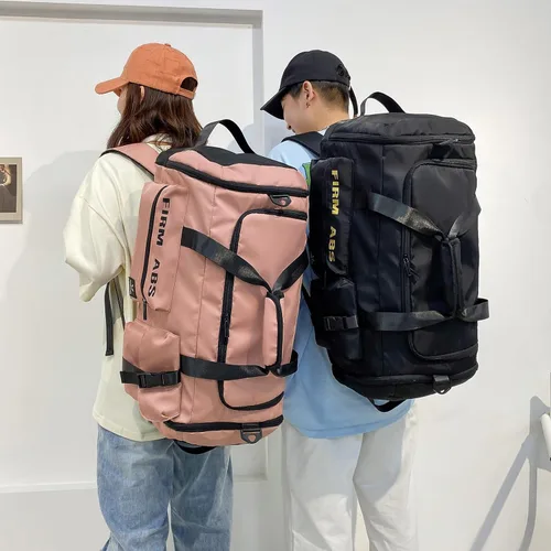 Miniatura 3 de Bolsa de gimnasio para hombres y mujeres, bolsa de viaje deportiva, bolsa de lona para gimnasio, Rosado