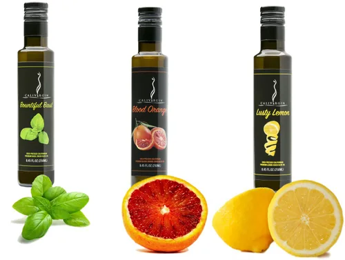 Miniatura 11 de Calivirgin Bountiful Aceites de oliva triturados con sabor a albahaca y ajo culpable, sabor fresco 100% natural, sin aditivos ni conservantes