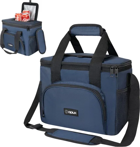 Miniatura 14 de OPUX Bolsa térmica suave, térmica y plegable con aislamiento térmico para hombres, trabajo, campamento, playa, viajes, portátil, suave, a prueba