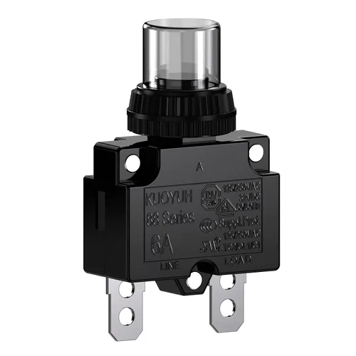 Miniatura 11 de Disyuntores de 3 Amperios Protector de Interruptor de Sobrecarga Térmica Serie 88 Restablecimiento Manual con Botón Pulsador con Terminales