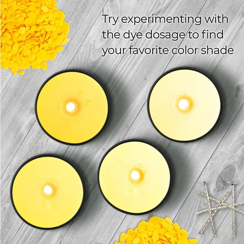 Miniatura 6 de Tinte amarillo brillante de 2 onzas para fabricación de velas de soja, tintes de cera de velas altamente concentrados, chips de tinte