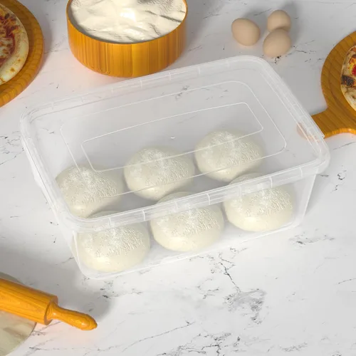 Miniatura 6 de Ramddy Paquete de 4 cajas transparentes de 14 cuartos de galón, contenedor de almacenamiento de plástico con tapa