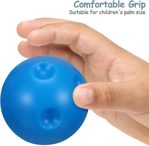 Miniatura 7 de Kisangel Mini juego de bolos para niños, 10 pines coloridos, 2 bolas, botellas de 4.33 pulgadas de alto, juego educativo de bolos para interiores