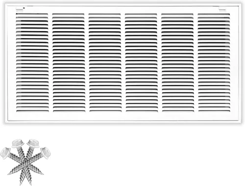 Miniatura 21 de HVAC Premium Rejilla de Filtro de Aire de Retorno de Acero con Apertura de Conducto de 8 x 6, para Filtro de 1 pulgada, Puerta Extraíble, Rejilla