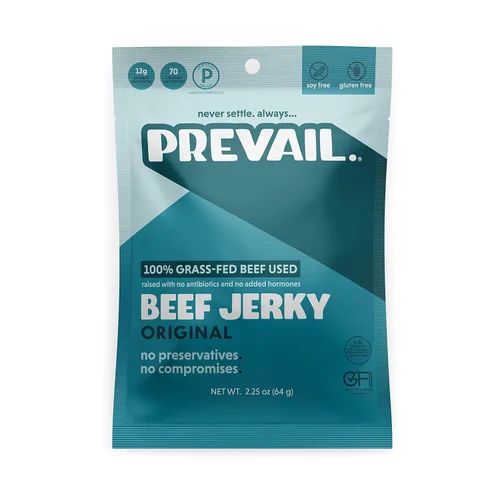 Miniatura 10 de Charqui de pavo de pastoreo, de PREVAIL - ¡Bajo en sodio y sin gluten! Paquete de (3) bolsas Nuestro charqui gourmet está certificado paleo