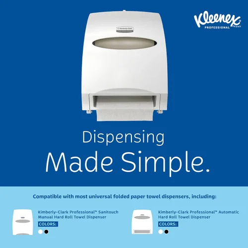 Miniatura 8 de Kleenex Toallas de Papel Profesionales Universales en Rollo Duro, a Granel (50606), Enrollado con Núcleo de 1.75", Bolsillos de Absorción Premium