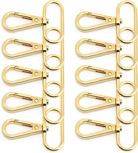 Miniatura 19 de CRAFTMEMORE Broches giratorios con cierre de langosta para puerta de presión, clips de moda, FS10, paquete de 10 unidades (metal, 1-1/2 pulgadas)