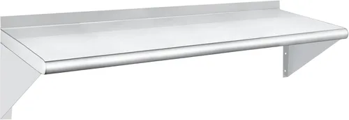 Miniatura 14 de HARDURA Estante de acero inoxidable de 12 x 36 pulgadas, estantes comerciales de 230 libras, estantería de metal para montaje en pared con protector