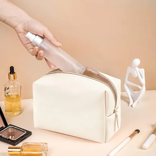 Miniatura 8 de GFU Bolsa de maquillaje grande con cremallera de viaje, organizador de artículos de tocador para mujeres y niñas