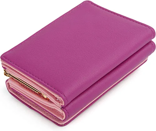 Miniatura 8 de UTO - Billetera para niñas de cuero vegano, lindo gato colgante, organizador de tarjetas, monedero para mujeres, Zoe Rose Red, S
