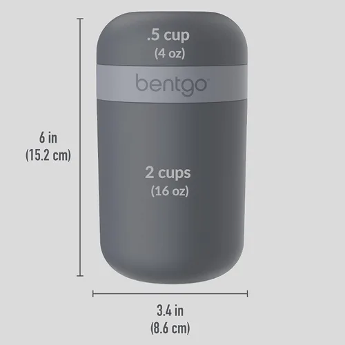 Miniatura 4 de Bentgo Snack Cup - Contenedor de bocadillos reutilizable con diseño a prueba de fugas, compartimento para aderezos y tapa de doble sellado, portátil