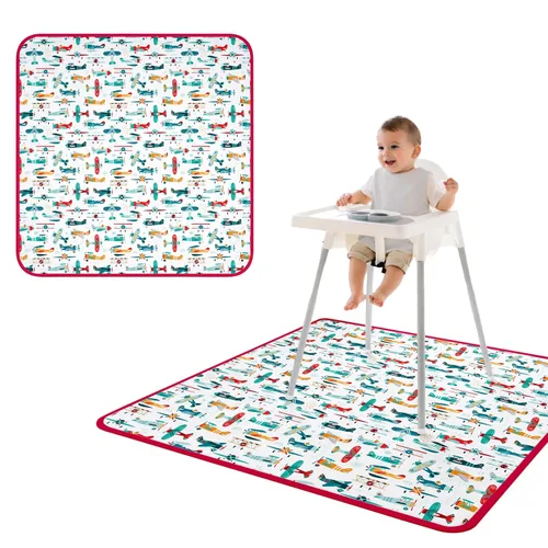 Miniatura 41 de BapronBaby Adventure Awaits - Tapete impermeable para debajo de sillas altas, suelos, mesas, tiempo de juego o artes y manualidades, lavable a