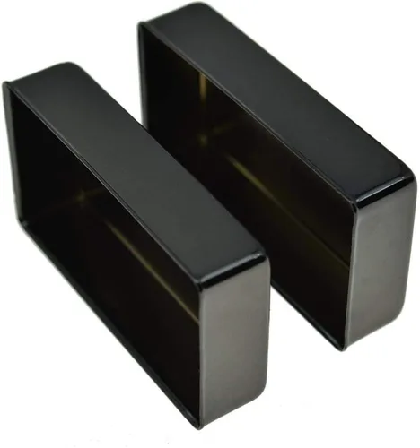 Miniatura 5 de KAISH Juego de 2 fundas selladas para pastillas de guitarra Humbucker de latón sin agujeros negro