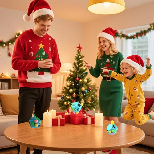 Miniatura 6 de Cubo de juguetes para aliviar el estrés y la depresión ansiosa, cubo de 12 lados para niños y adultos con TDAH, TDA, TOC, autismo, juguete creativo