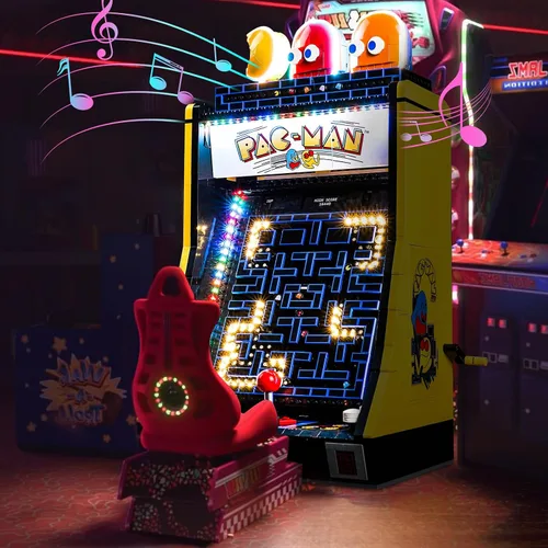 Miniatura 3 de Kit de luz LED mejorado compatible con Lego Icons PAC-Man Arcade Building Blocks Model, versión musical compatible con Lego 10323