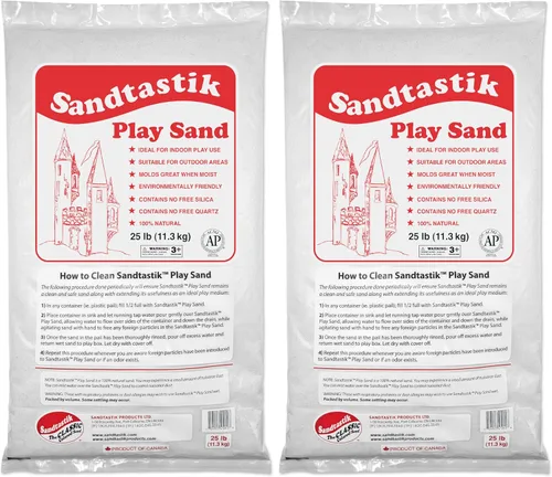 Miniatura 10 de Sandtastik Arena de juego blanca brillante, 100 libras (99.2 lbs) - Cajas de arena de relleno, bandejas de arena, mesas sensoriales Arena