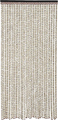 Miniatura 3 de DNYSYSJ Cortina con cuentas de madera natural y bambú, 49 hebras, diseño liso de 74.8 pulgadas, cuentas de bambú y madera para puerta, cortina