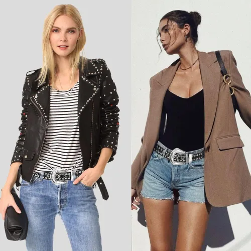 Miniatura 5 de UnFader Cinturones occidentales con diamantes de imitación para mujer y hombre, diseño de vaquera, cinturones con tachuelas de diamantes para jeans