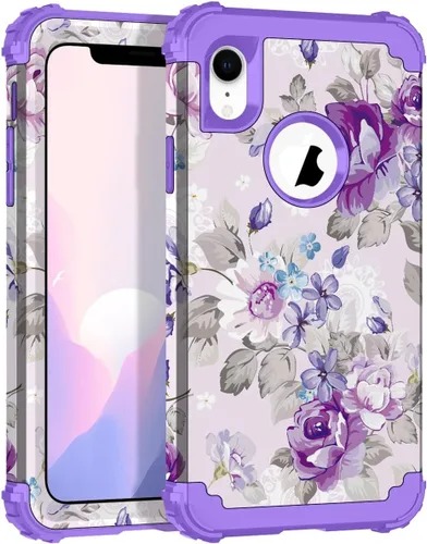 Miniatura 156 de Hocase Funda para iPhone SE 2022/2020, resistente a prueba de golpes, de plástico duro+goma de silicona, funda protectora híbrida para iPhone SE