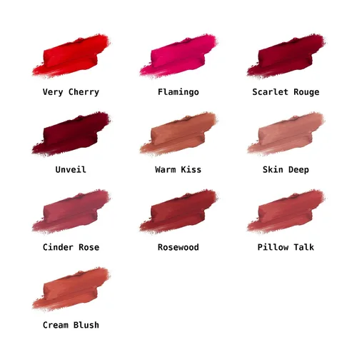 Miniatura 5 de Ruby Kisses Crema labial de terciopelo, lápiz labial con acabado mate, color rico, tinte de labios de larga duración, ligera, nutritiva, PIEL