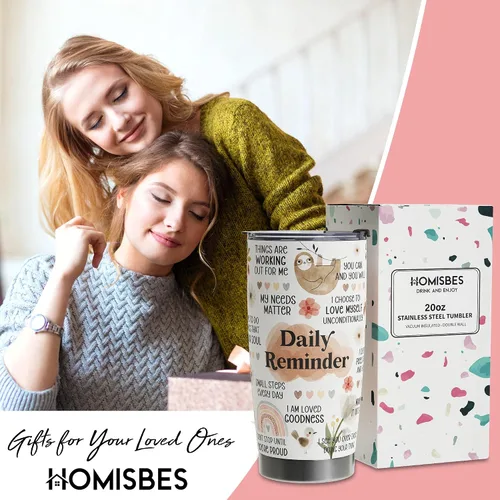 Miniatura 2 de Afirmaciones Diarias Positivas Para Mujeres - Taza de Viaje de Pensamientos Positivos - Regalos Inspiradores - Regalo para Salud Mental - Taza
