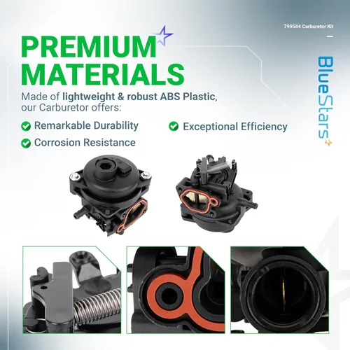 Miniatura 6 de BlueStars 799584 592361 Carburador - Compatible con motores de 140cc Husqvarna LC121P Troy-Bilt TB110 TB200 B110 cortacésped - Reemplaza 594058