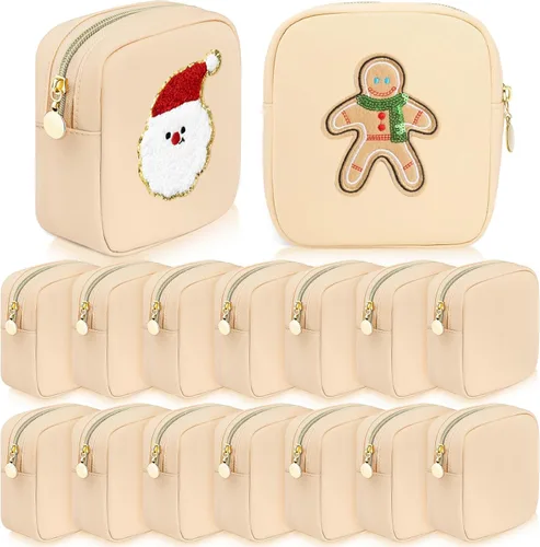 16 mini bolsas de maquillaje a granel de nailon para cosméticos, bolsa de viaje, bolsa organizadora de artículos de tocador, bolsa pequeña con