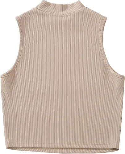 Miniatura 2 de Verdusa Camiseta sin mangas básica de punto acanalado para mujer