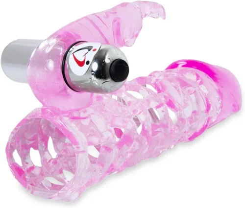 Miniatura 2 de LeLuv Manga para el pene buceador profundo con bala vibratoria clítoris cosquillas texturizado conejo macho o consolador mejora