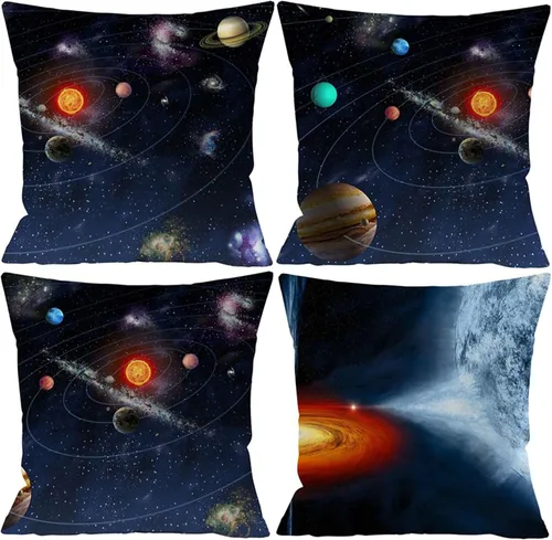 Miniatura 9 de Fundas de almohada decorativas negras y rojas para sofá, fundas de almohada de sala de estar para sofá, rojo y negro, fundas de cojín geométricas