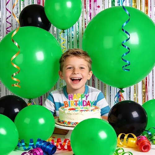Miniatura 4 de 32 globos verdes grandes de 18 pulgadas, globos redondos de látex grandes para decoración de cumpleaños y bodas (verde oscuro)