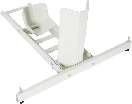 Miniatura 9 de Soporte ajustable para rueda de motocicleta, capacidad de 1800 libras, soporte de motocicleta resistente con 4 juegos de amarre, remolque de Blanco