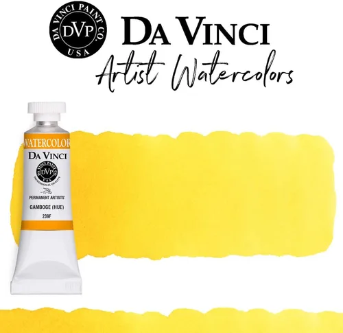 Miniatura 2 de DA VINCI PAINTS Pintura de acuarela para artista profesional, Gamboge (tono), 0.5 fl oz