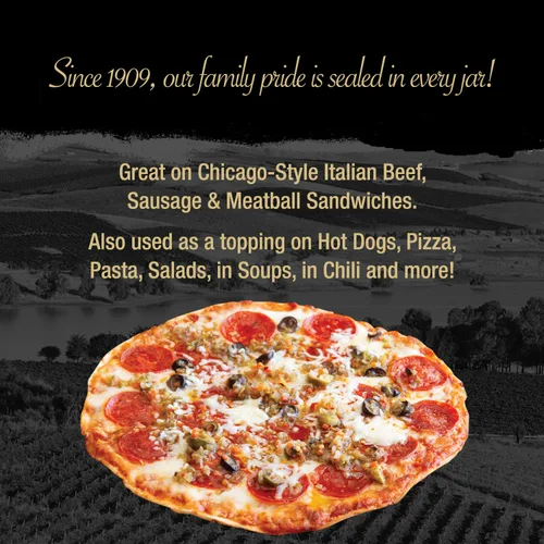 Miniatura 3 de Enrico Formella Topping para pizza picante y picante Italiano - Verduras en escabeche caliente estilo Chicago 16oz (paquete de 2)