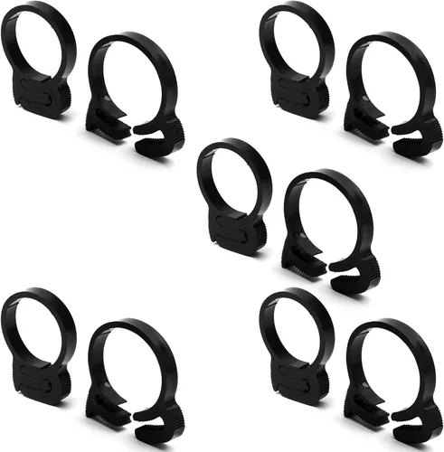 Miniatura 8 de Abrazaderas de manguera de agarre de 0.484-0.559 in de nailon ajustable de plástico resistente rápido doble agarre para fontanería, aplicaciones