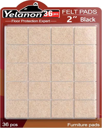 Miniatura 14 de Yelanon Almohadillas de fieltro para muebles, 56 unidades (1+2 pulgadas), almohadillas de fieltro de alta calidad para muebles de patas de silla