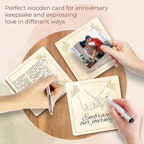 Miniatura 3 de STOFINITY Tarjeta de Aniversario de 1 Año para Novio Novia - Tarjetas de Feliz Primer Aniversario para Hombres, 1ª Tarjeta de Citas de Papel