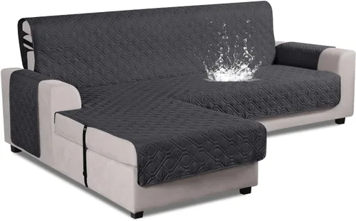 Miniatura 16 de VANSOFY Fundas de Sofá Seccional Mejoradas 100% Impermeables en Forma de L Funda Reversible para Chaise Lounge Funda Protectora de Sofá Seccional