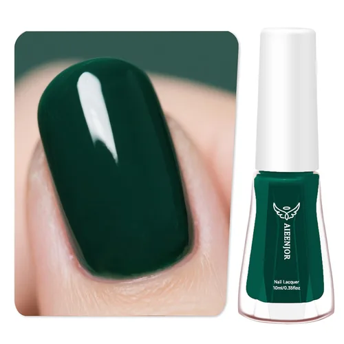 Miniatura 19 de Esmalte de uñas negro, esmalte de uñas de secado rápido, sin rayas, esmalte de uñas de larga duración para uñas de boda de otoño, manicura acogedora