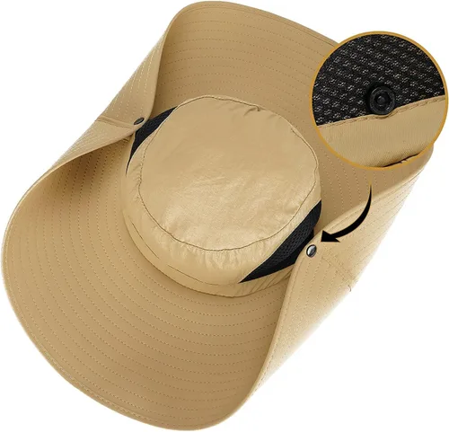 Miniatura 5 de Leotruny - Sombrero de sol de ala superancha para mujer UPF50+ impermeable para pesca, senderismo, camping
