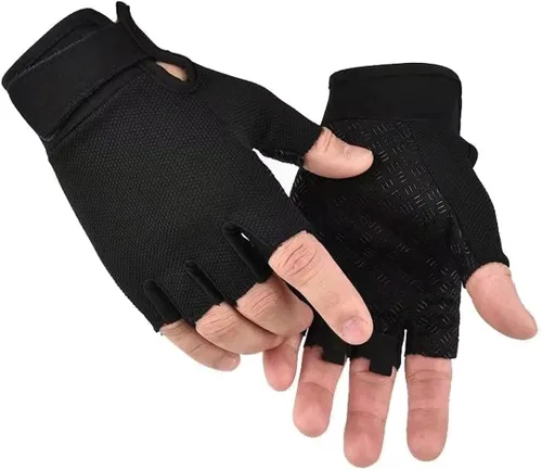 Guantes sin dedos Guantes tácticos y de ciclismo para hombres y mujeres, ideales para Airsoft, pesca y entrenamiento