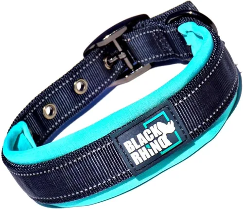 Miniatura 6 de Collares para perros Black Rhino para perros medianos - Collar de perro ajustable reflectante resistente con acolchado de neopreno ultra suave