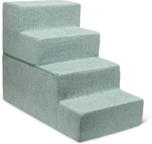 Miniatura 20 de Best Pet Supplies - Escalera de espuma portátil, perros pequeños, gatos, equilibrada, segura, antideslizante, interior, sin montaje, apoyo sillón