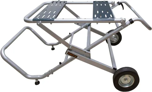 Miniatura 2 de POWERTEC MT4009 - Soporte para sierra de mesa plegable y POWERTEC MT4000 con ruedas de 8 pulgadas y tomas de corriente de 110 V, soportes
