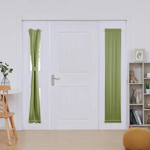 Miniatura 18 de Cortina térmica para puerta con bolsillo para barra, opacas, tratamiento de ventanas con ojales y ojales Deconovo 1 panel