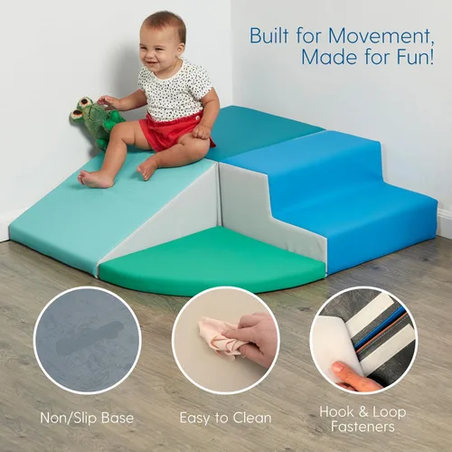 Miniatura 3 de SoftScape Escalador de Esquina para Tiempo de Juego de Niños Pequeños, Estructura de Juego Activo Interior para Niños Pequeños y Niños, Espuma Suave
