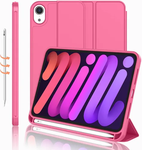 Miniatura 21 de iMieet Funda para iPad mini 7 2024 (A17 Pro), iPad mini 6 (8.3 pulgadas, modelo 2021), iPad mini 7ª/6ª generación con soporte para lápices, funda