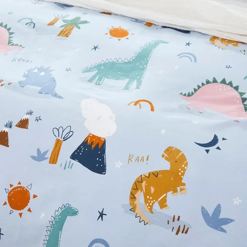 Miniatura 3 de Brandream Juego de sábanas de cuna de dinosaurio, sábana bajera ajustable para cuna para niños y niñas, algodón neutro, bosque, bohemio, sábana
